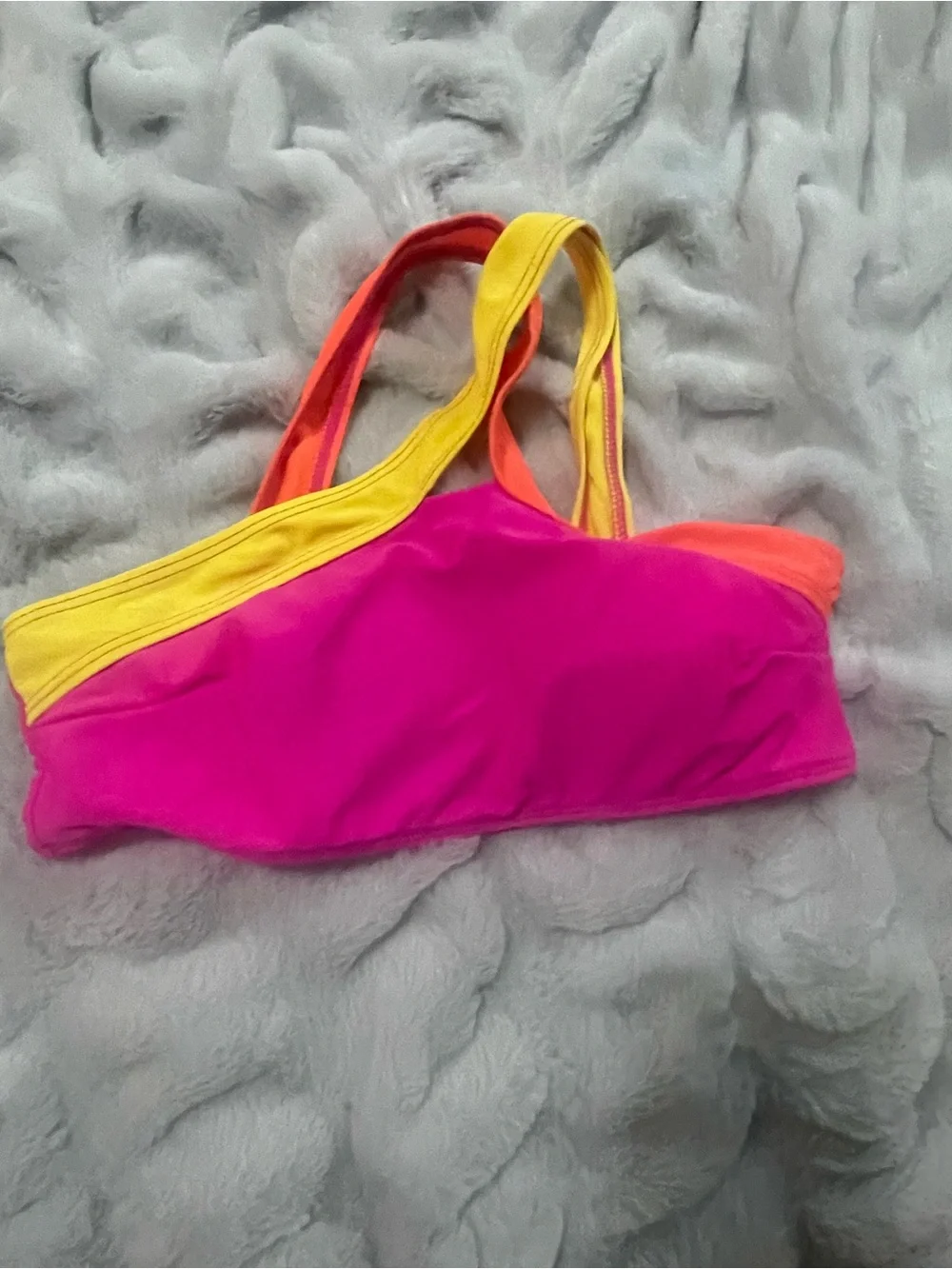 SHEIN Kids Bikini Set in Beige, Hot Pink, Orange, Yellow